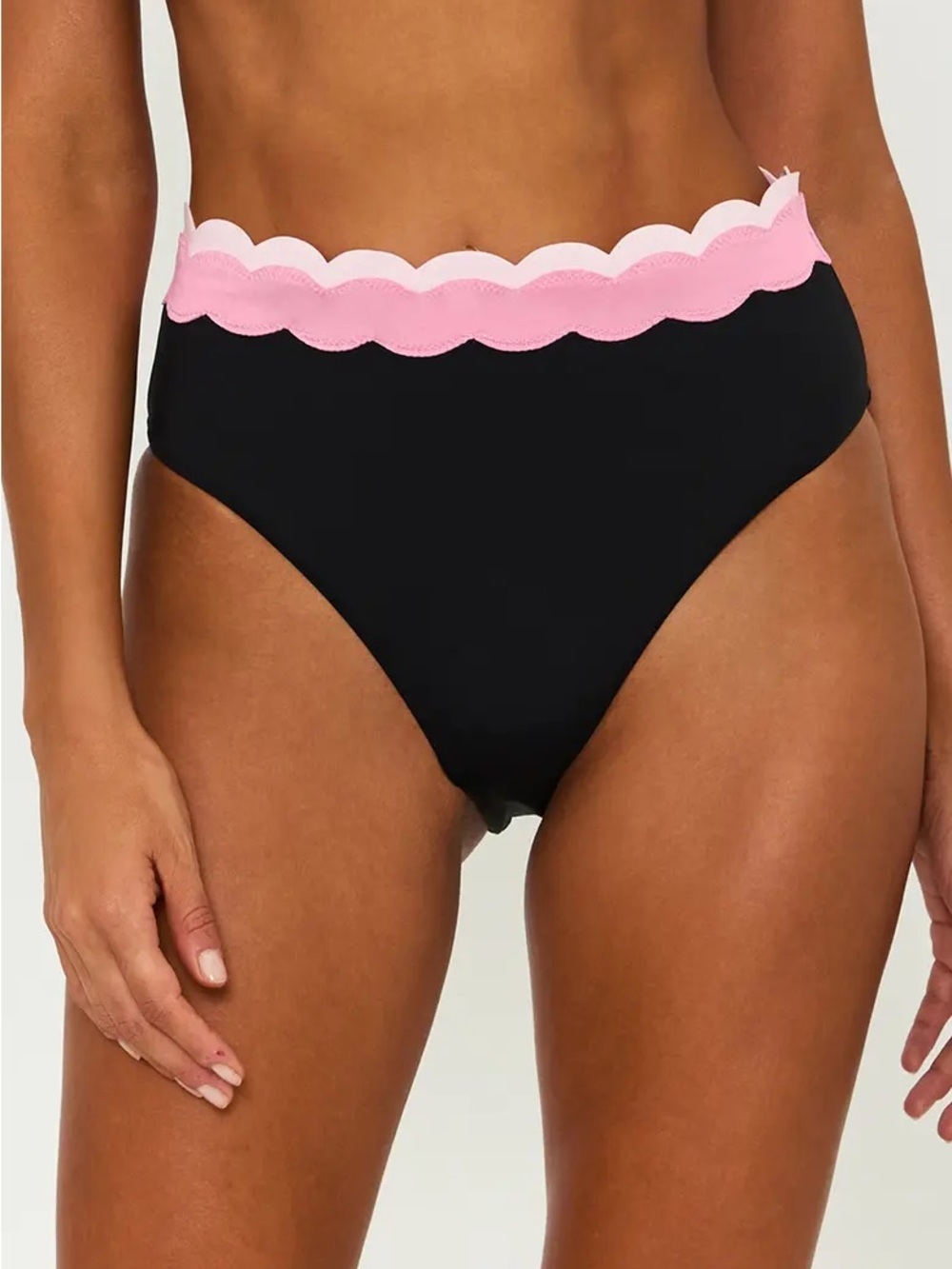 Beach Riot • NWT High Waist Scalloped Bikini Bottoms